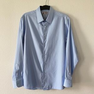Keswani & son Dress Shirts Men's Custom Size Long Sleeve Sky Blue‎ Button Down